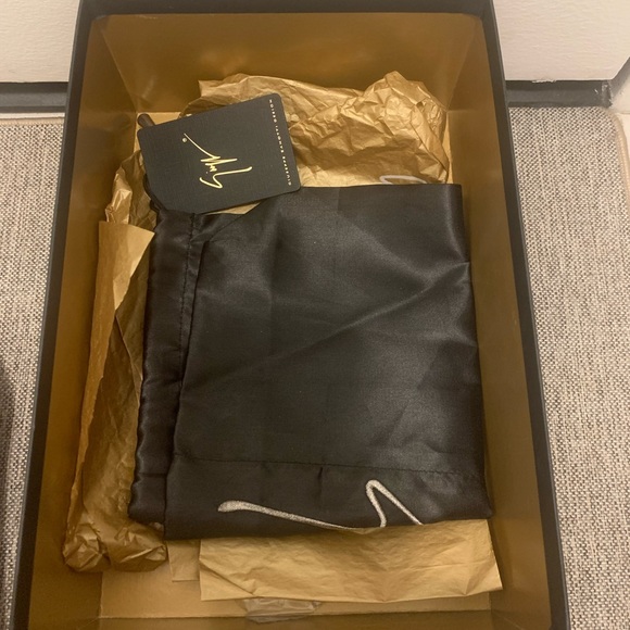 Giuseppe Zanotti Viv 100 Ritter Silk Caged Geometrical Gold Heels Size 39/5 - Picture 3 of 15